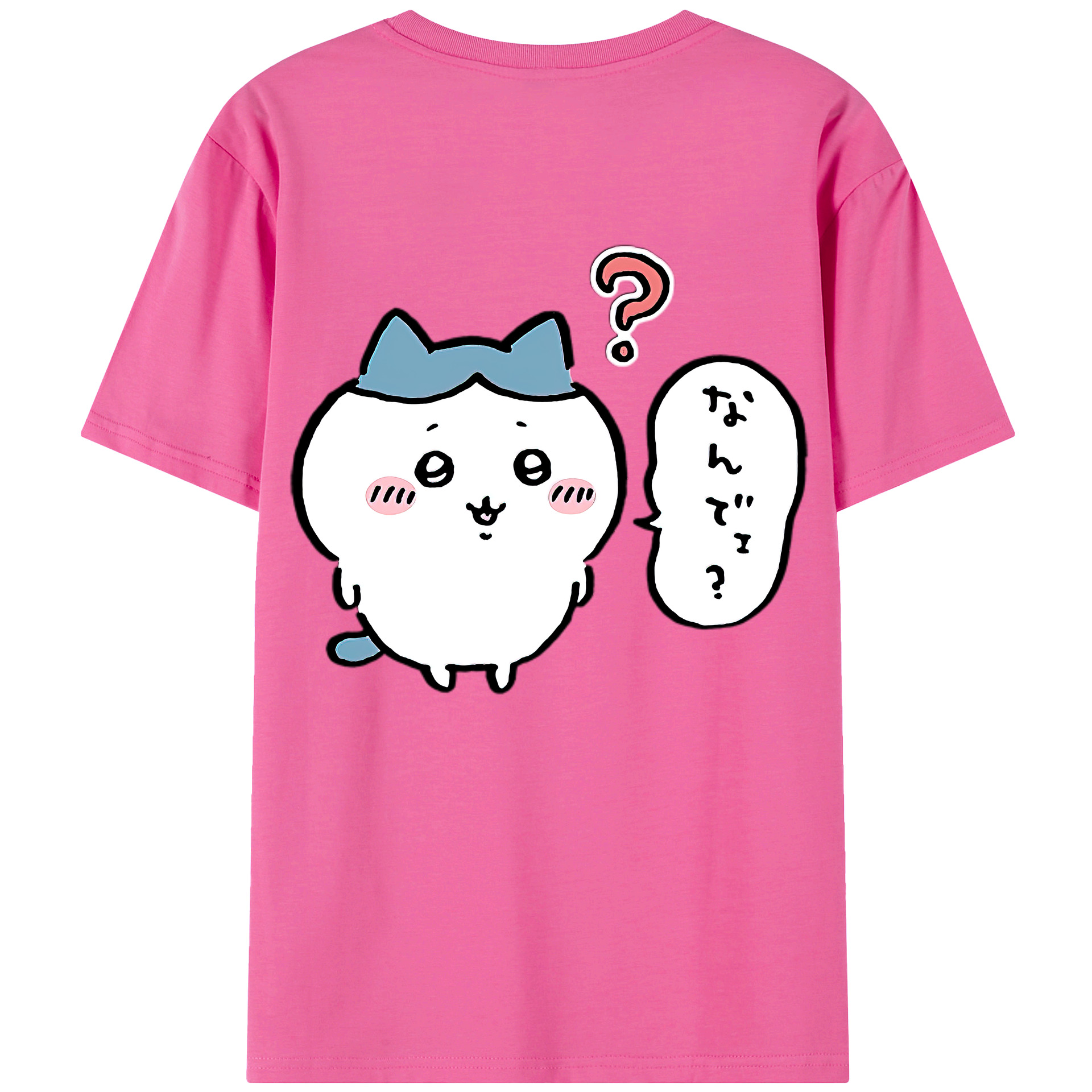 （画像用） ちいかわ ハチワレ Chii-kawa hachiware レディース半袖Tシャツ(バックプリント)